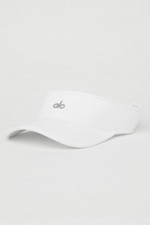 Visor Alo Yoga Performance Eclipse Hombre Blancas | España OIRP-40836