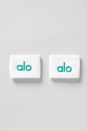 Wristband Alo Yoga Glow (2-Pack) Hombre Blancas Verde | España HIRX-01987