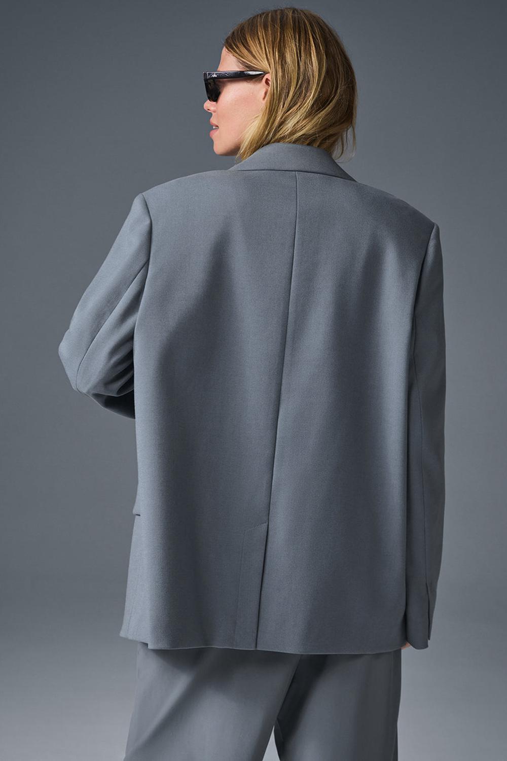 Blazers Alo Yoga First-Class Mujer Gris | España  UQNX-31795