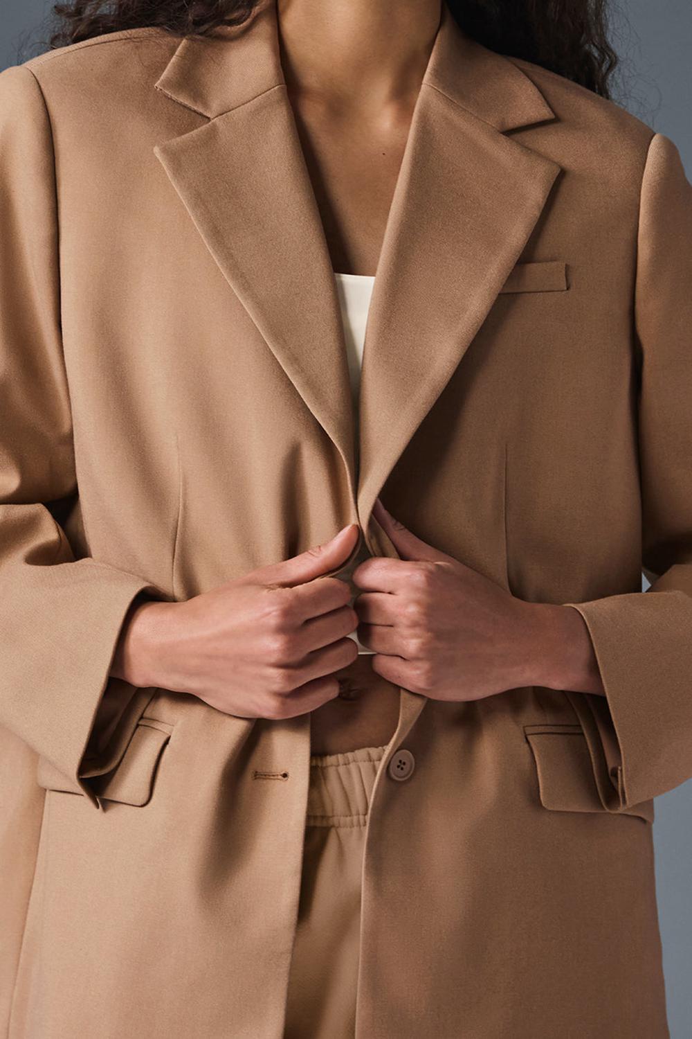 Blazers Alo Yoga First-Class Mujer Toasted Almond | España  FTOK-64270