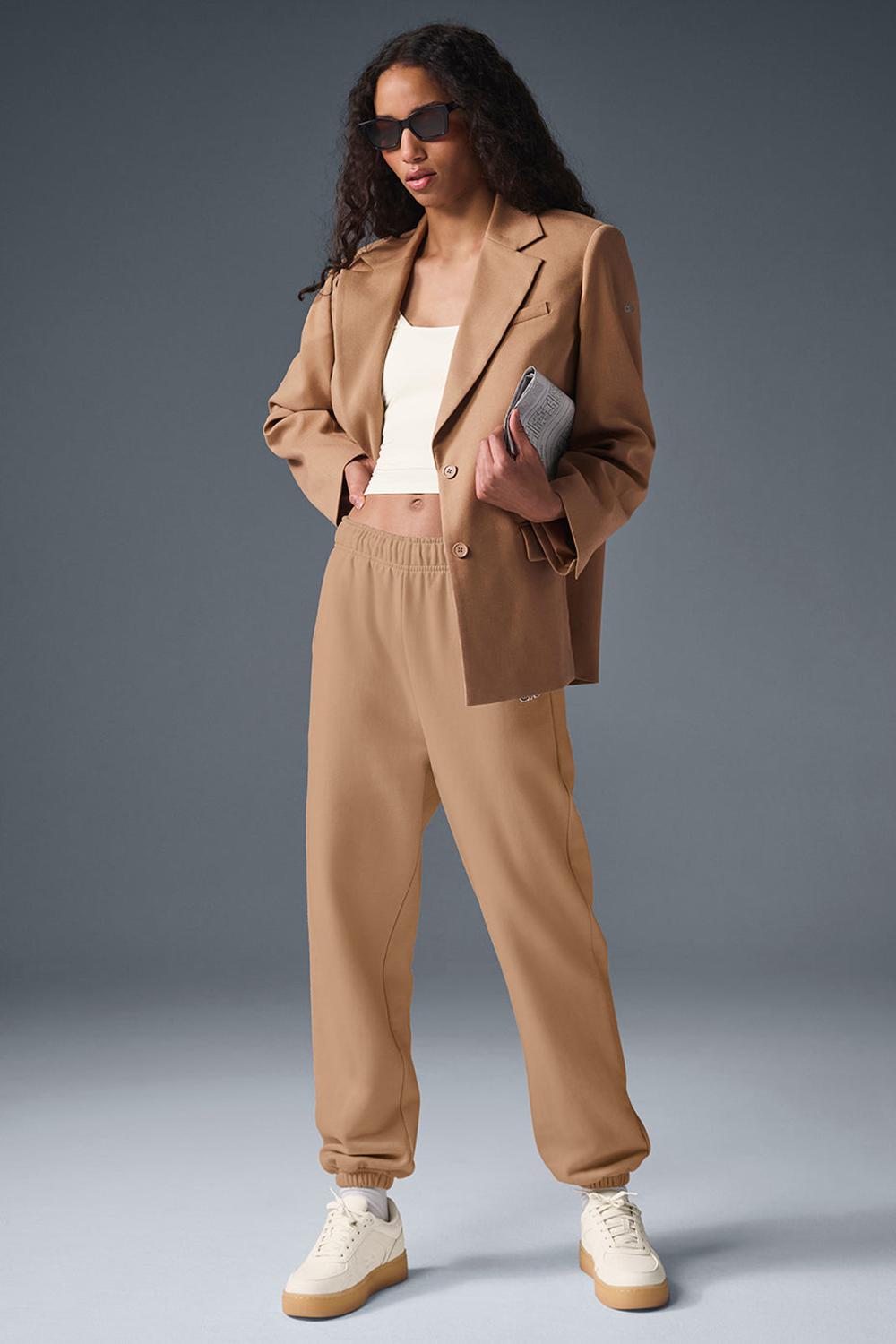 Blazers Alo Yoga First-Class Mujer Toasted Almond | España  FTOK-64270
