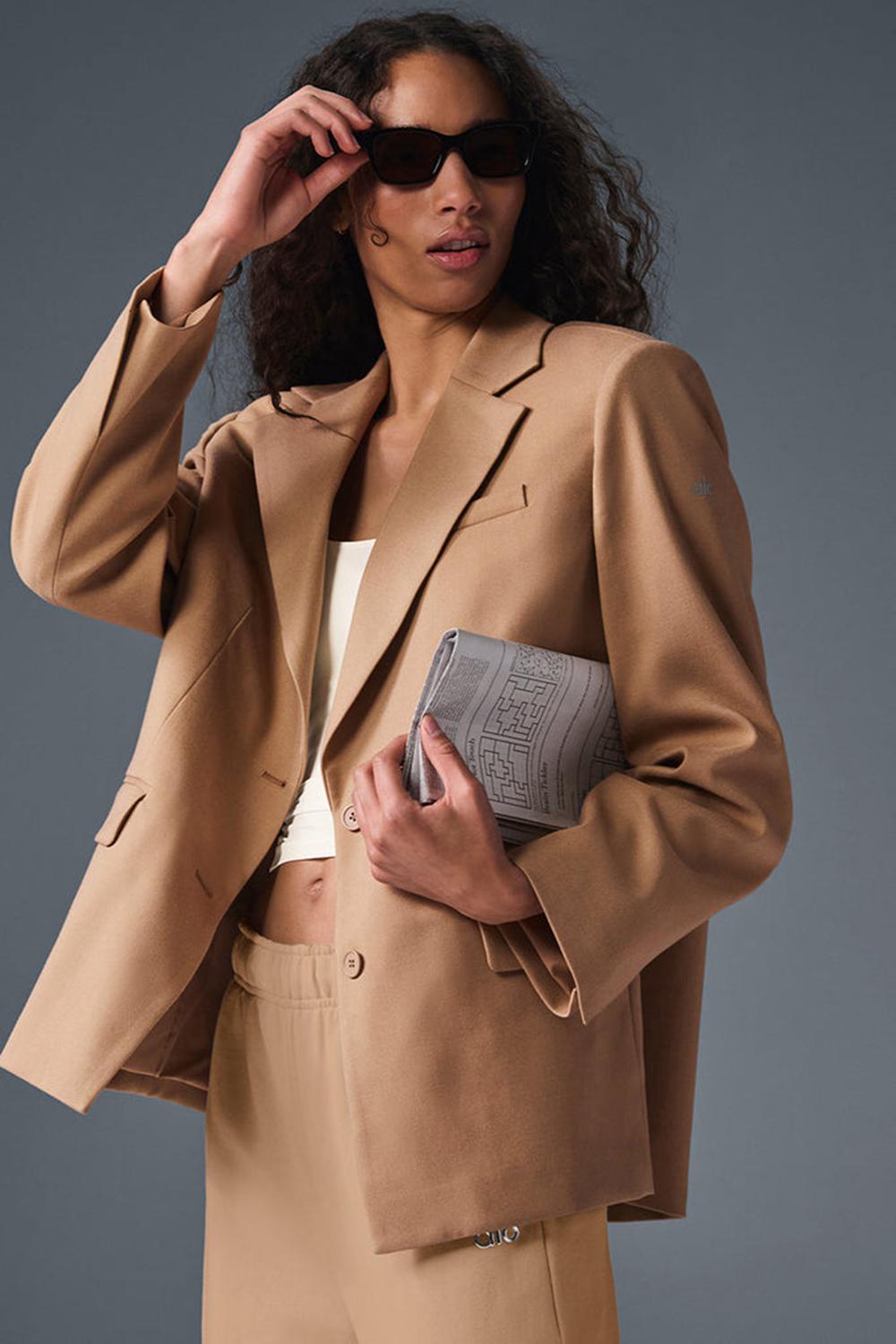 Blazers Alo Yoga First-Class Mujer Toasted Almond | España  FTOK-64270