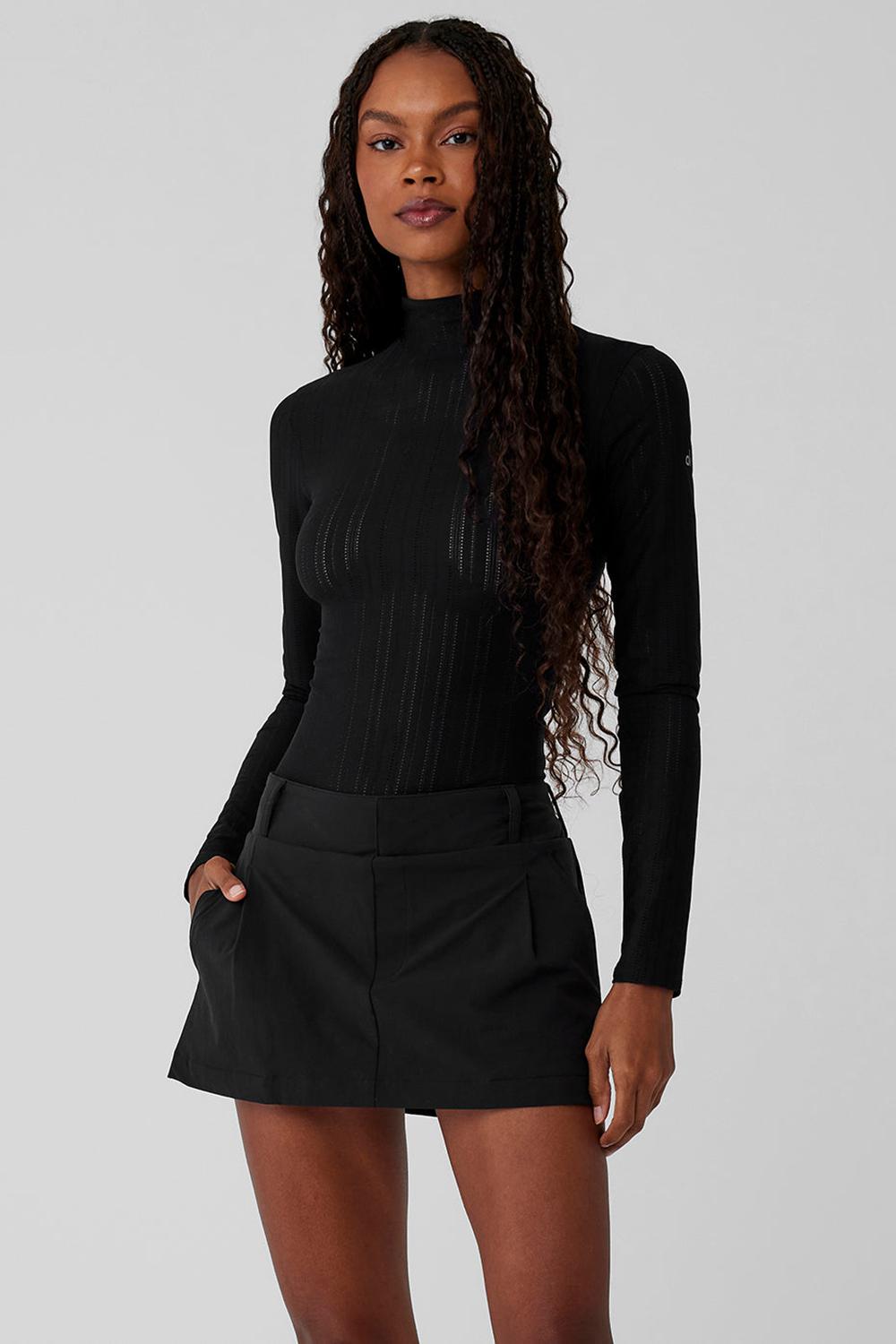 Body Alo Yoga Euphoria Long Sleeve Mujer Negras | España  DQAK-34517