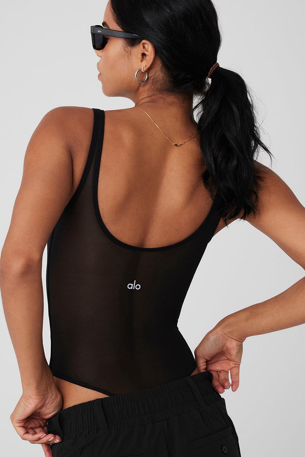 Body Alo Yoga Mesh Sheer Illusion Mujer Negras | España  YTPJ-70891