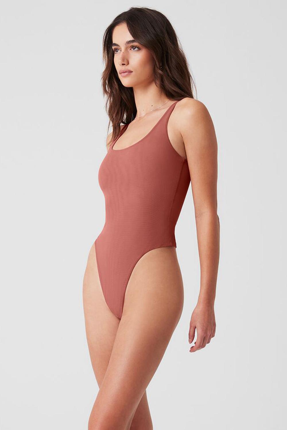 Body Alo Yoga Mesh Sheer Illusion Mujer Soft Terracotta | España  ETRD-80376