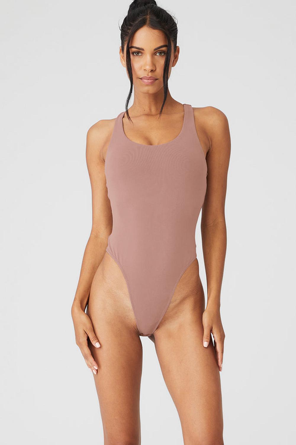 Body Alo Yoga Sleek Back Mujer Smoky Quartz | España  CHVJ-03175