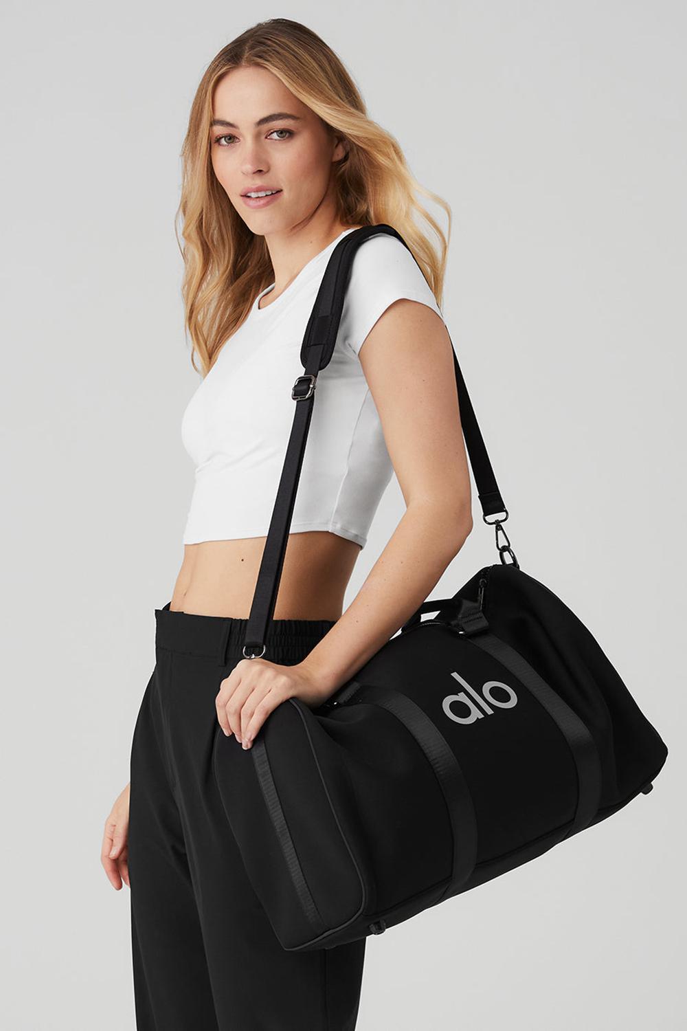Bolsa Duffle Alo Yoga Traverse Mujer Negras Plateadas | España  TJSN-62915