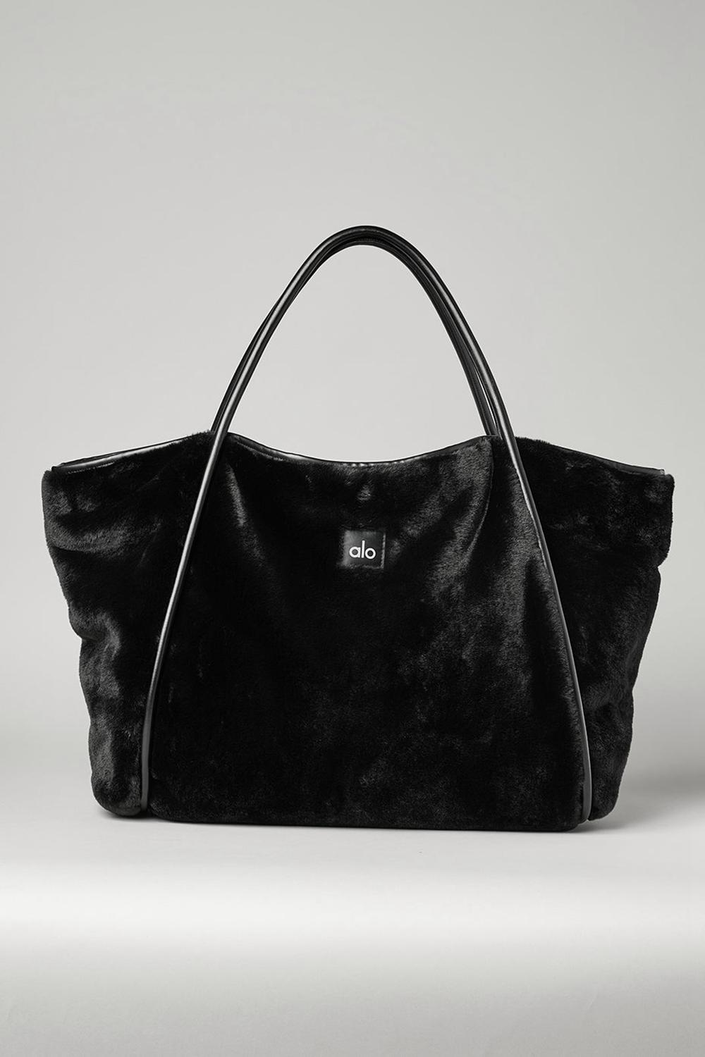 Bolso Tote Alo Yoga Faux Fur Mujer Negras | España  VBEZ-62753