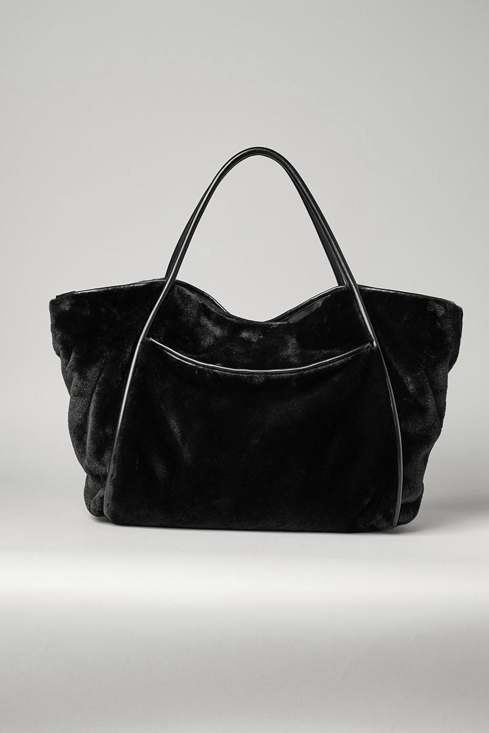 Bolso Tote Alo Yoga Faux Fur Mujer Negras | España  VBEZ-62753