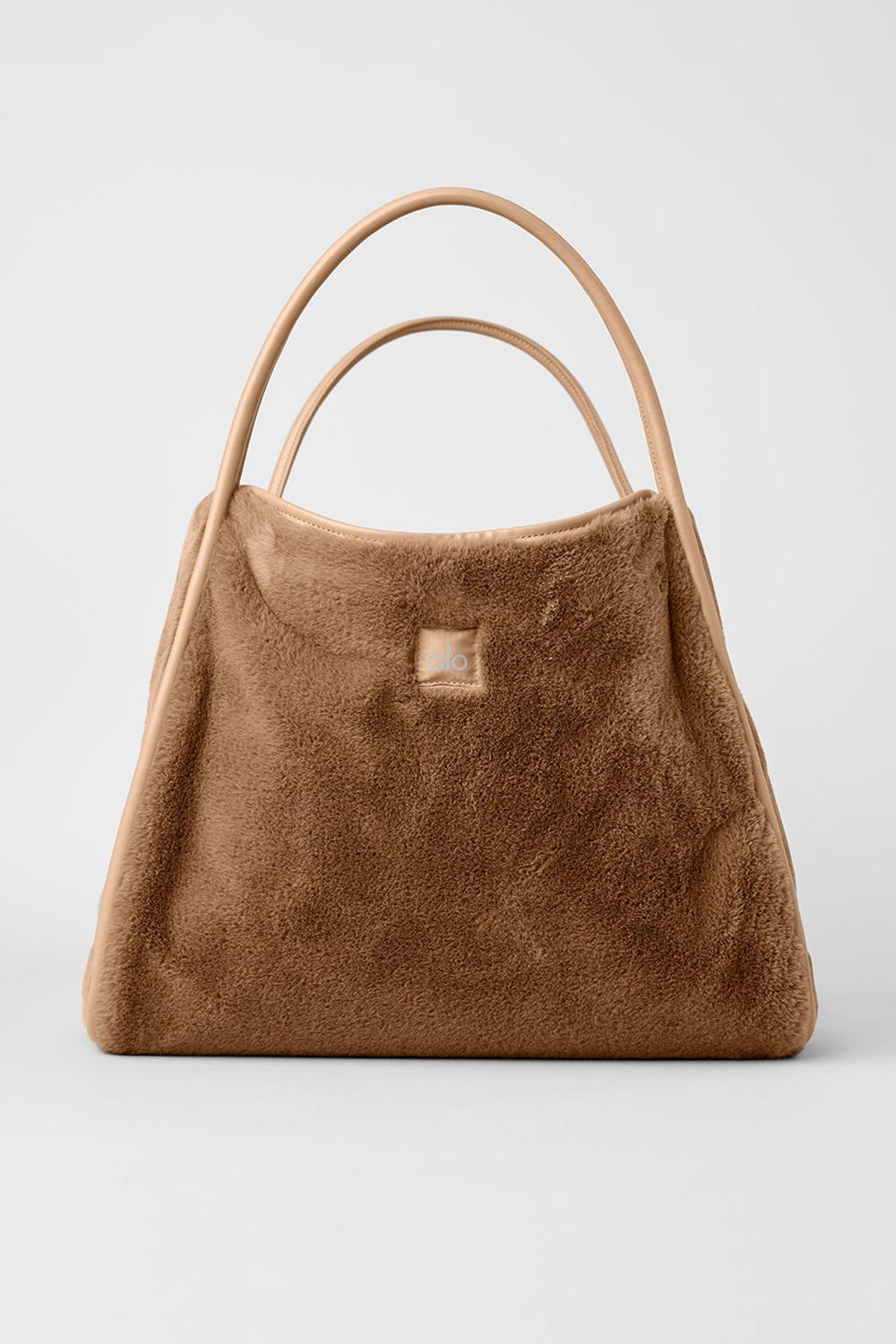 Bolso Tote Alo Yoga Faux Fur Mujer Toasted Almond | España  TCKL-38104