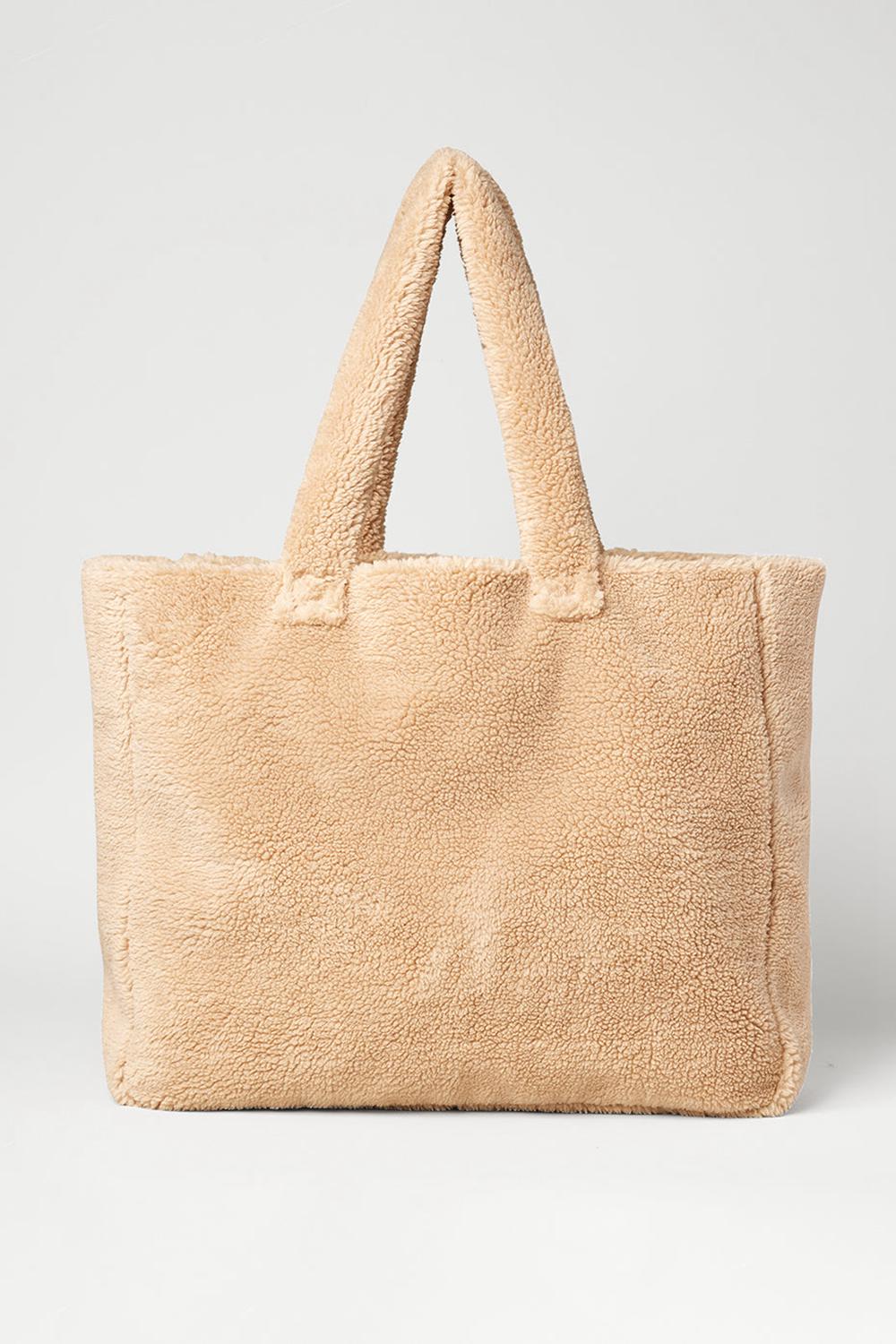 Bolso Tote Alo Yoga Foxy Sherpa Mujer Camel | España  VAZN-58103