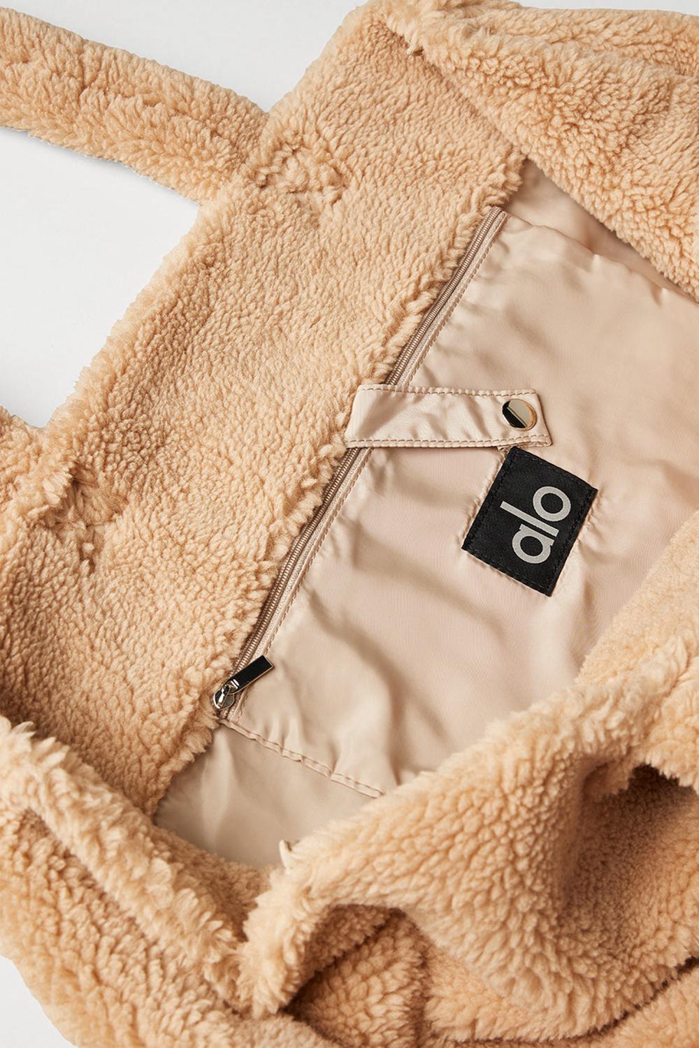 Bolso Tote Alo Yoga Foxy Sherpa Mujer Camel | España  VAZN-58103