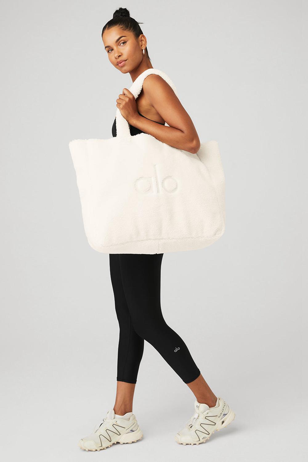 Bolso Tote Alo Yoga Foxy Sherpa Mujer Ivory | España  ZYPB-31486