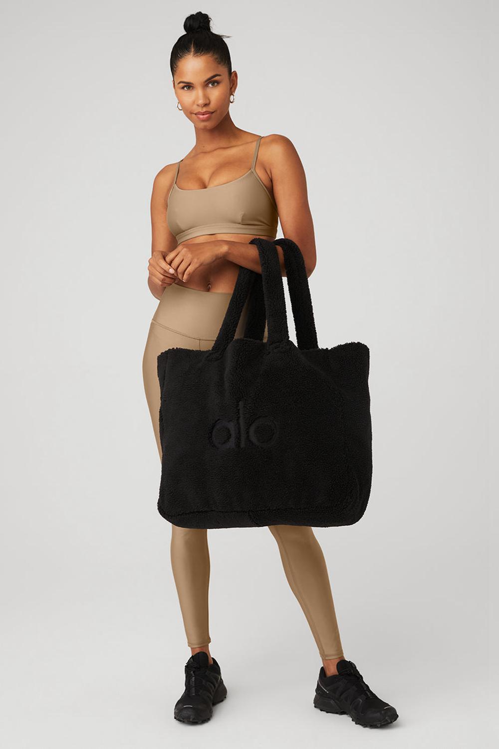 Bolso Tote Alo Yoga Foxy Sherpa Mujer Negras | España  KVWA-38247