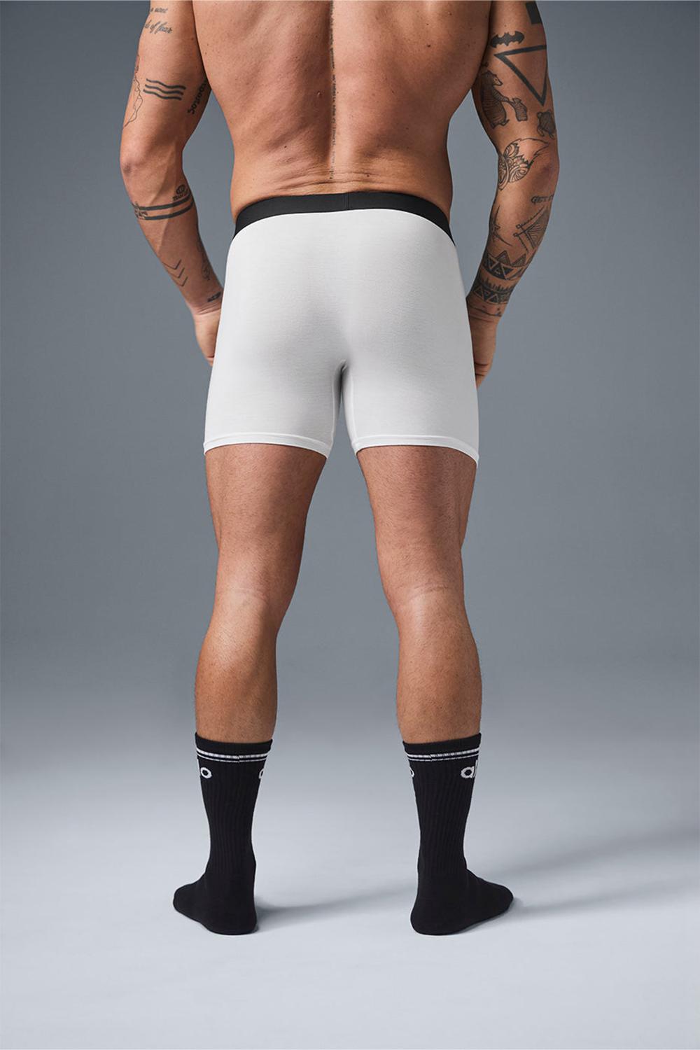 Boxer Alo Yoga Day and Night Hombre Blancas | España  QFDX-83206