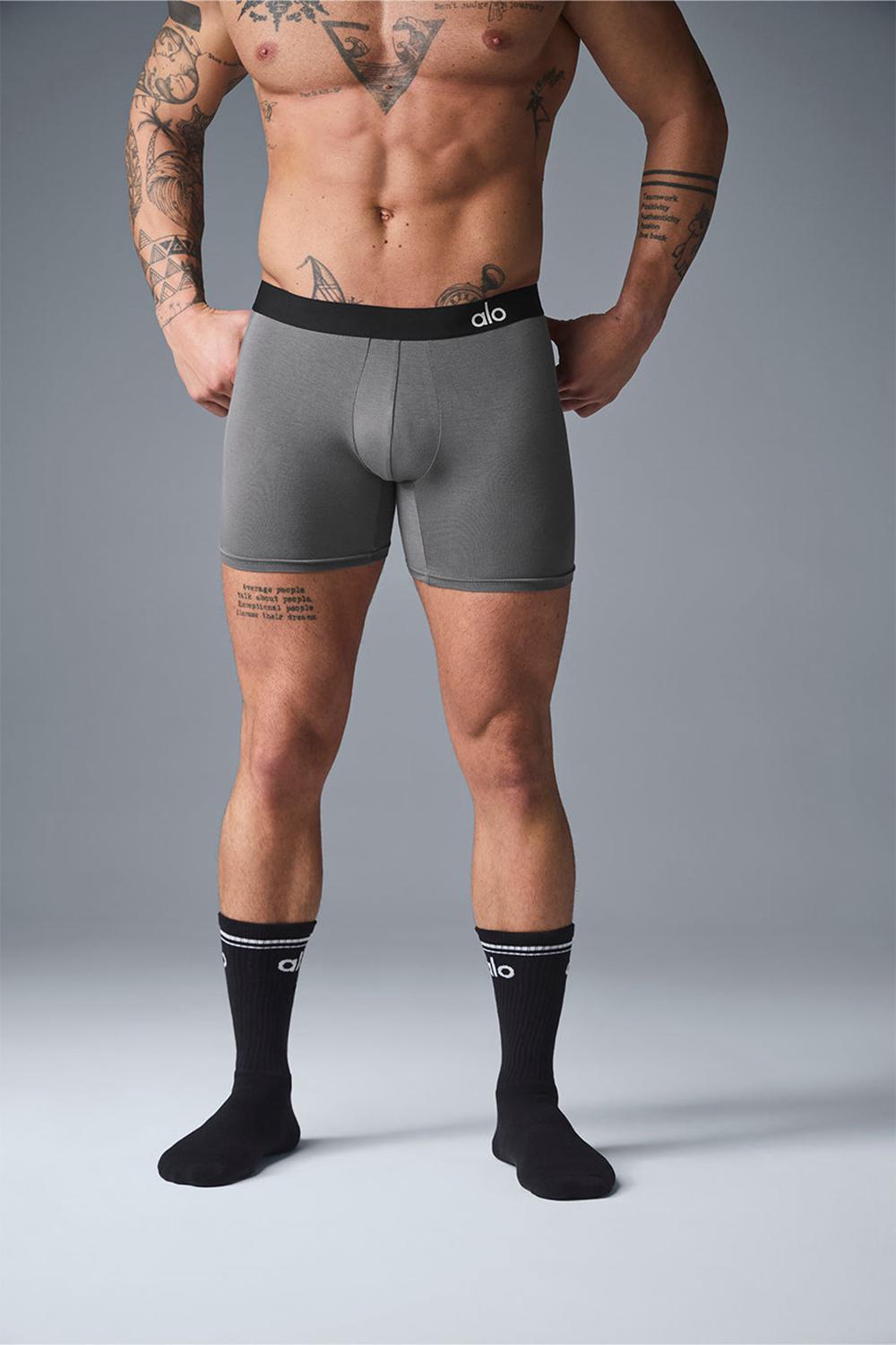 Boxer Alo Yoga Day and Night Hombre Gris | España  DPJE-64583