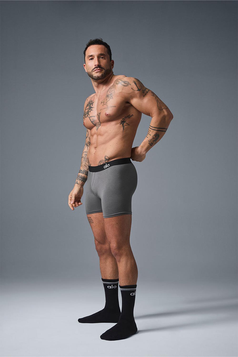 Boxer Alo Yoga Day and Night Hombre Gris | España  DPJE-64583