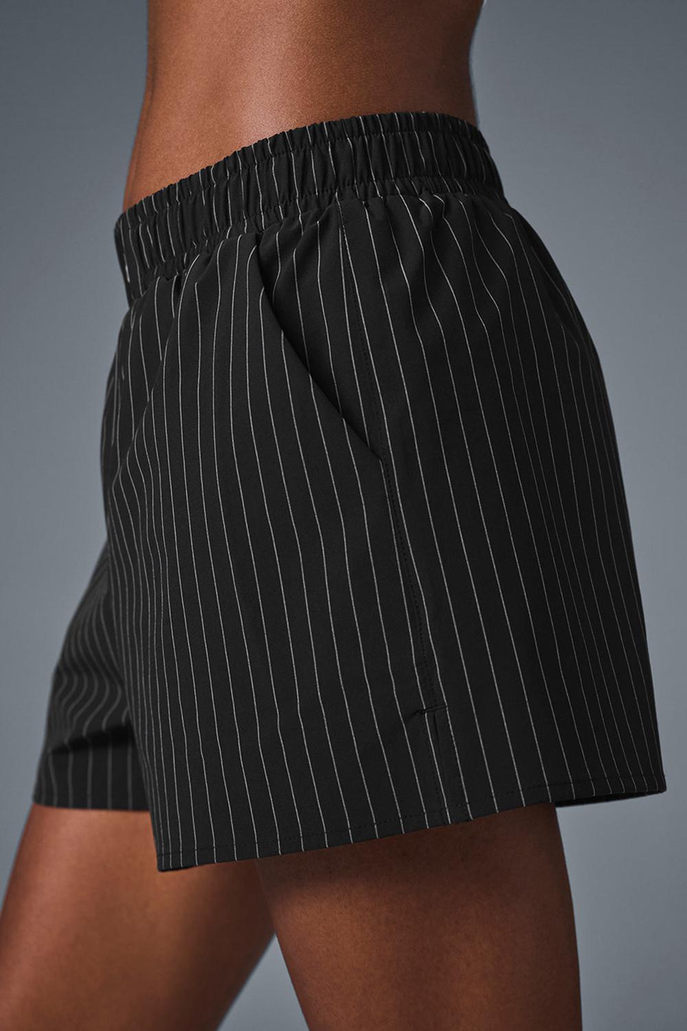 Boxer Alo Yoga Pinstripe Daylight Mujer Negras Titanium | España  MWAD-46820