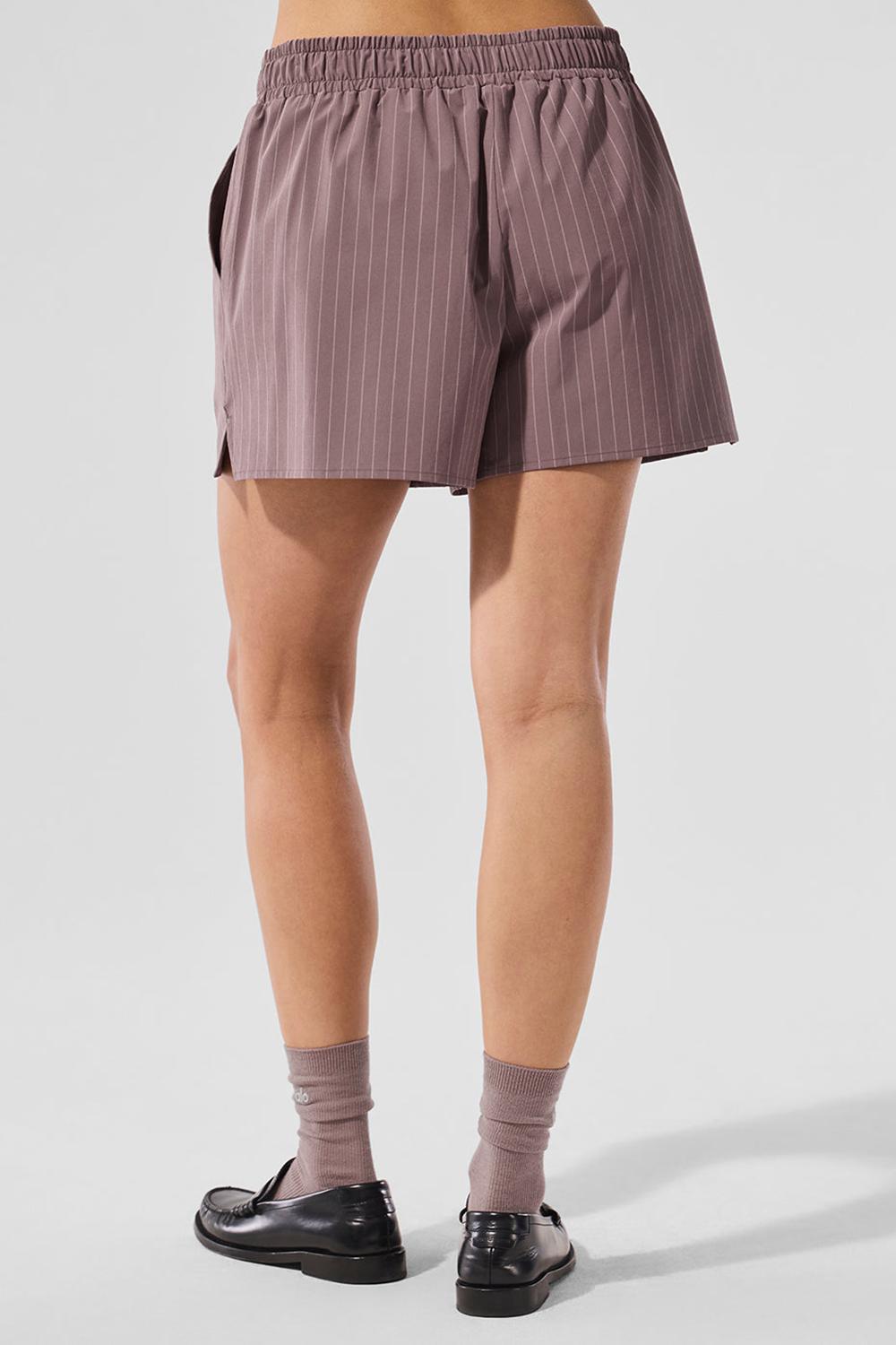 Boxer Alo Yoga Pinstripe Daylight Mujer Mushroom / Ivory | España  MFVT-15037