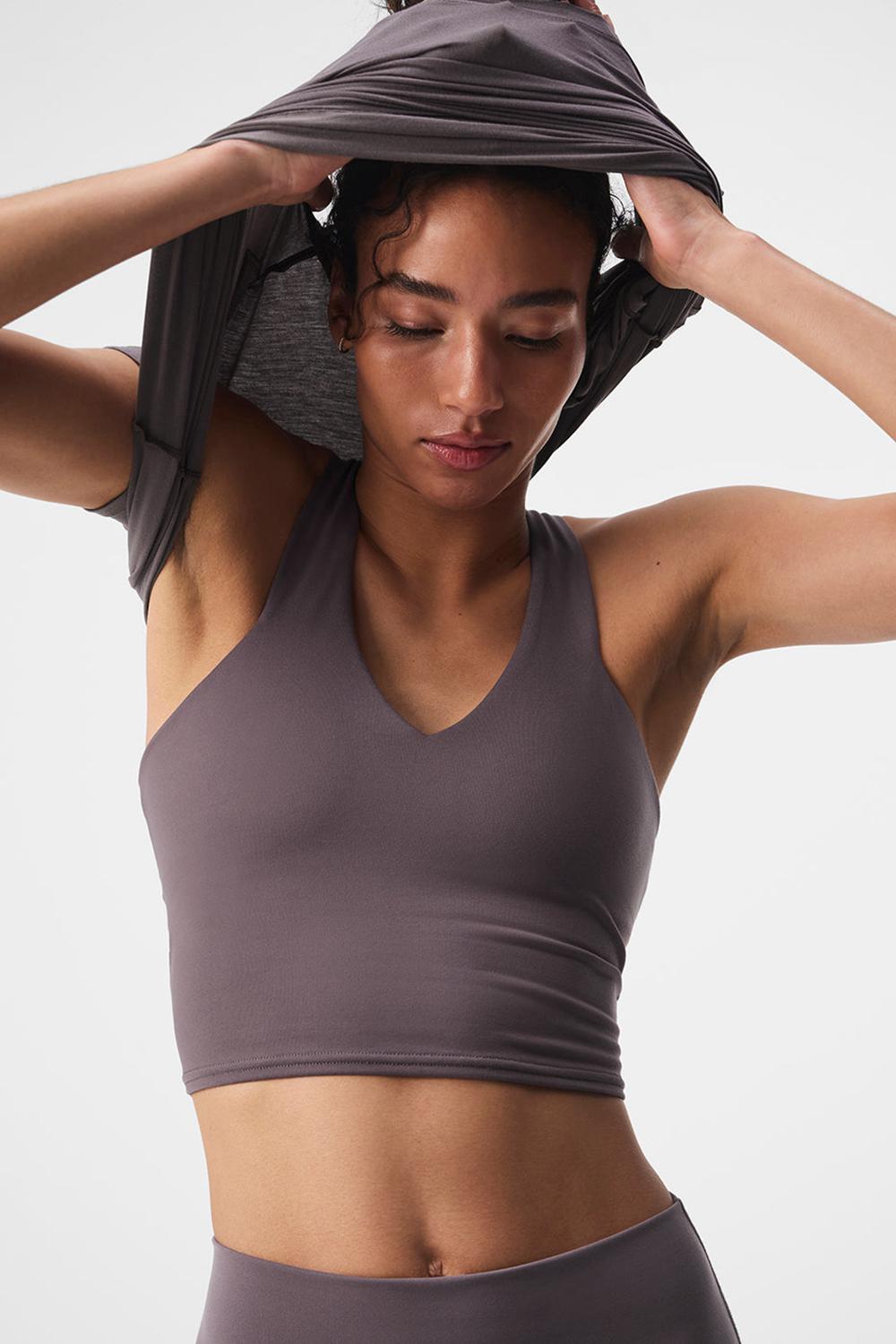 Bra Tank Alo Yoga Airbrush Real Mujer Raisinette | España  SUEL-98672