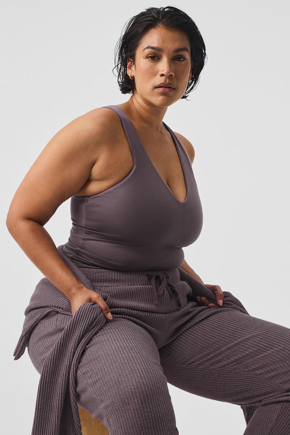 Bra Tank Alo Yoga Airbrush Real Mujer Raisinette | España  SUEL-98672