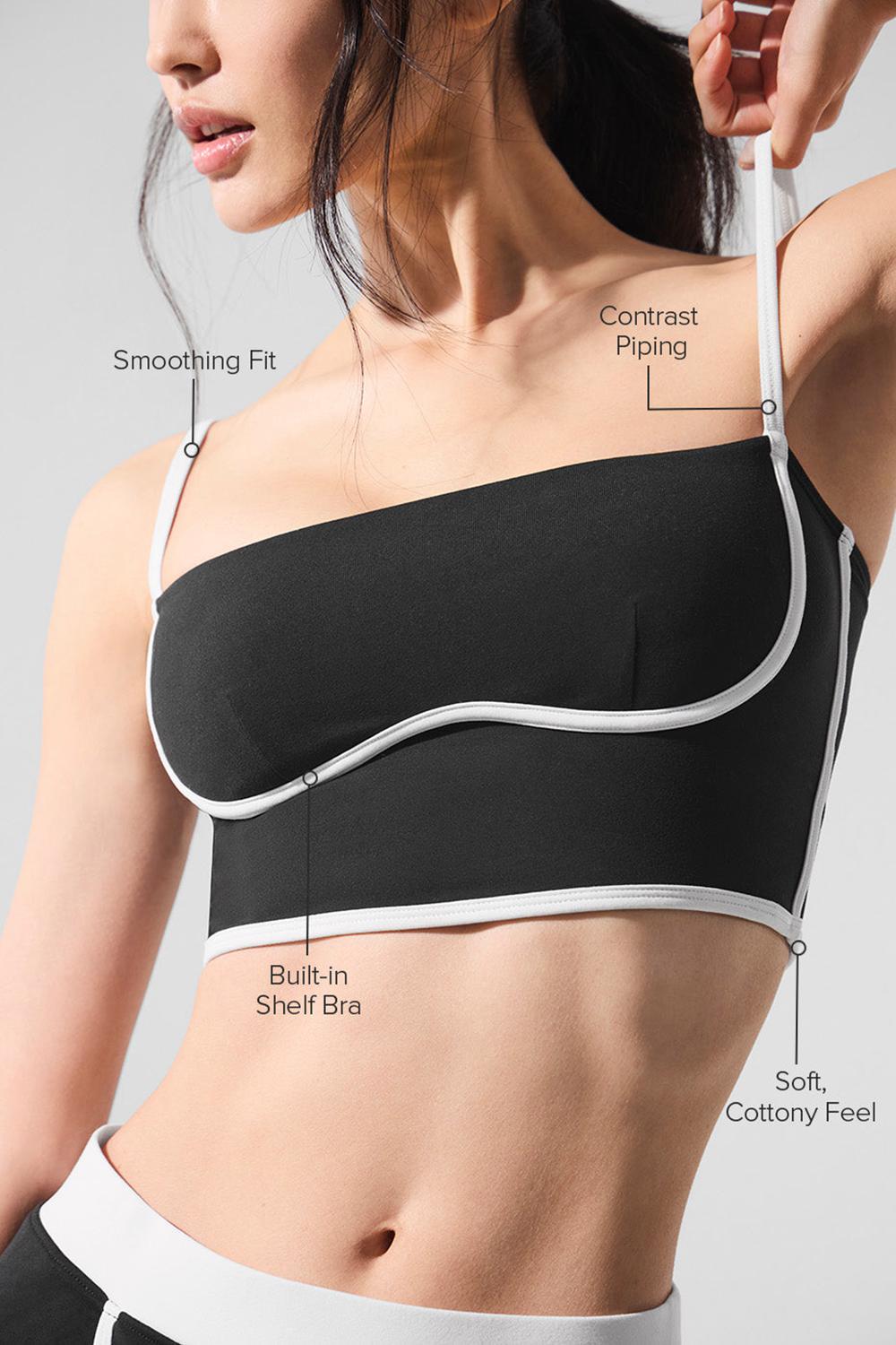 Bra Tank Alo Yoga Airbrush Streamlined Mujer Negras Blancas | España  QAHV-32105