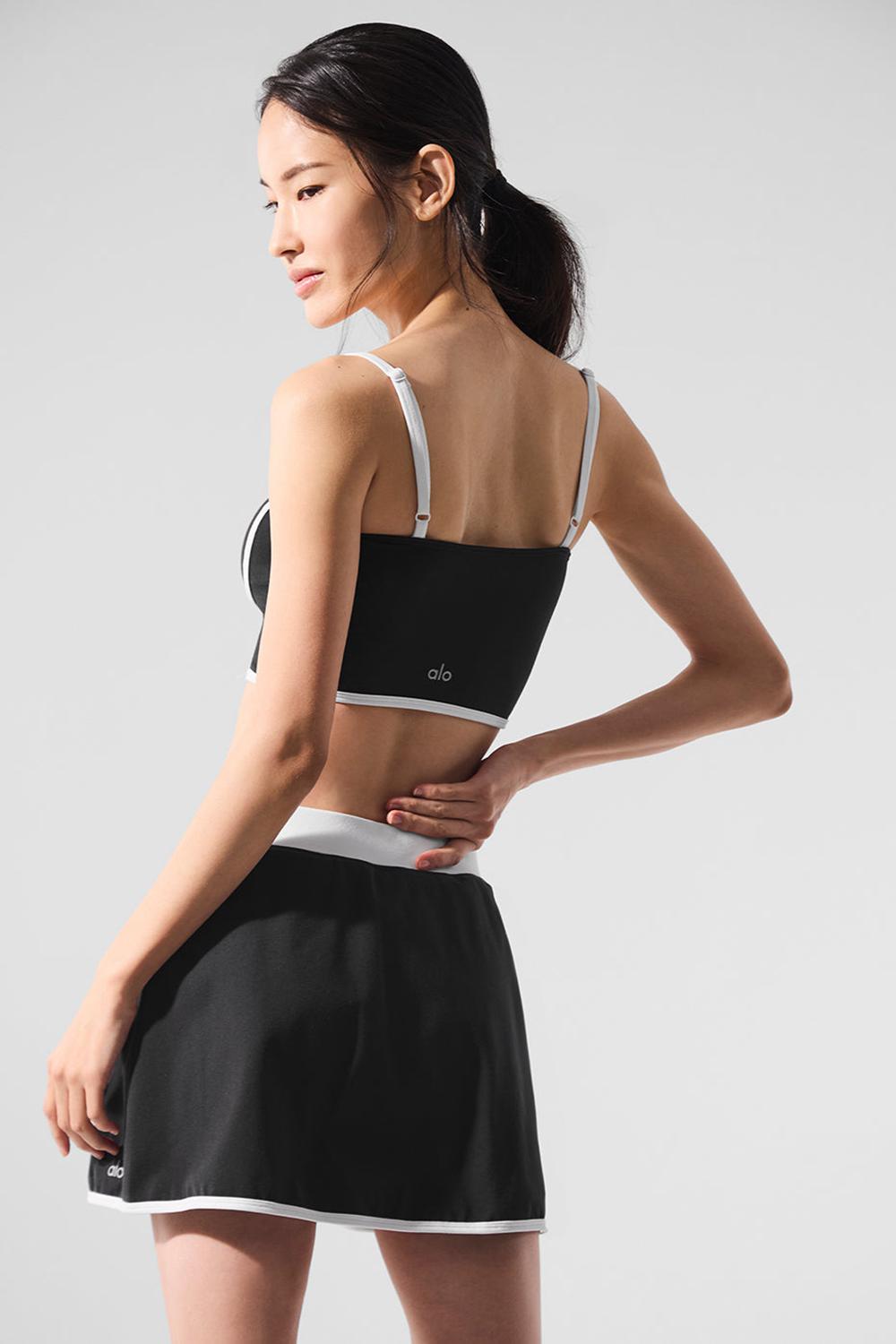 Bra Tank Alo Yoga Airbrush Streamlined Mujer Negras Blancas | España  QAHV-32105