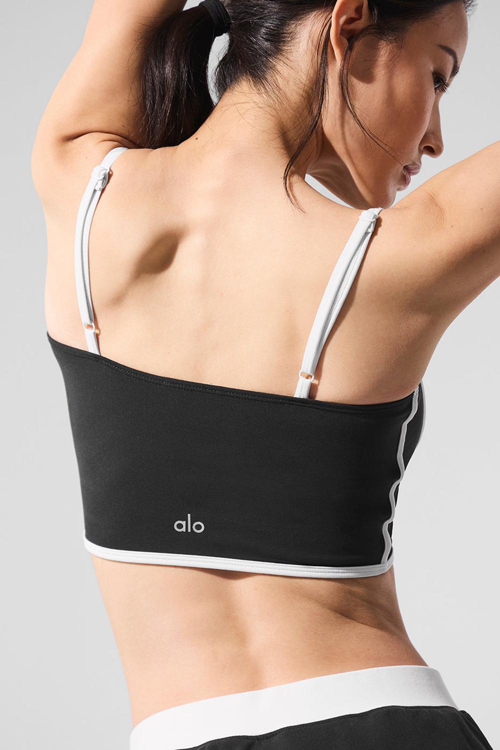 Bra Tank Alo Yoga Airbrush Streamlined Mujer Negras Blancas | España  QAHV-32105