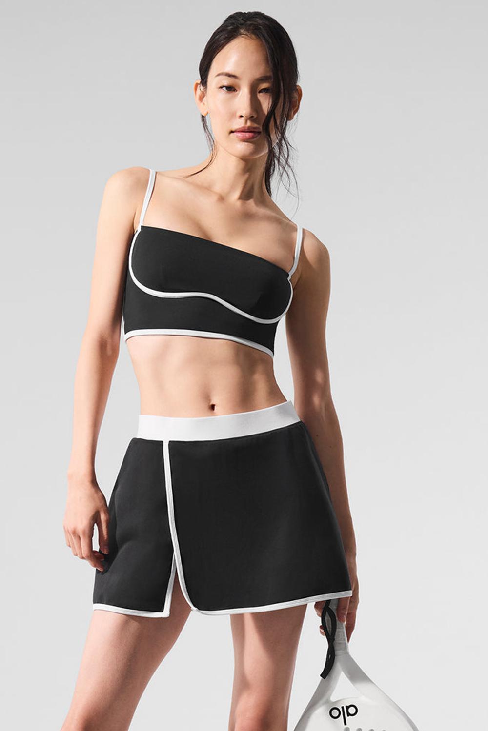Bra Tank Alo Yoga Airbrush Streamlined Mujer Negras Blancas | España  QAHV-32105