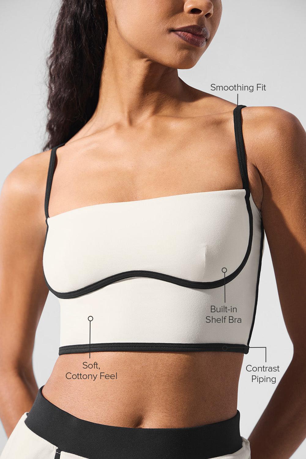 Bra Tank Alo Yoga Airbrush Streamlined Mujer Negras | España  MZAW-04739