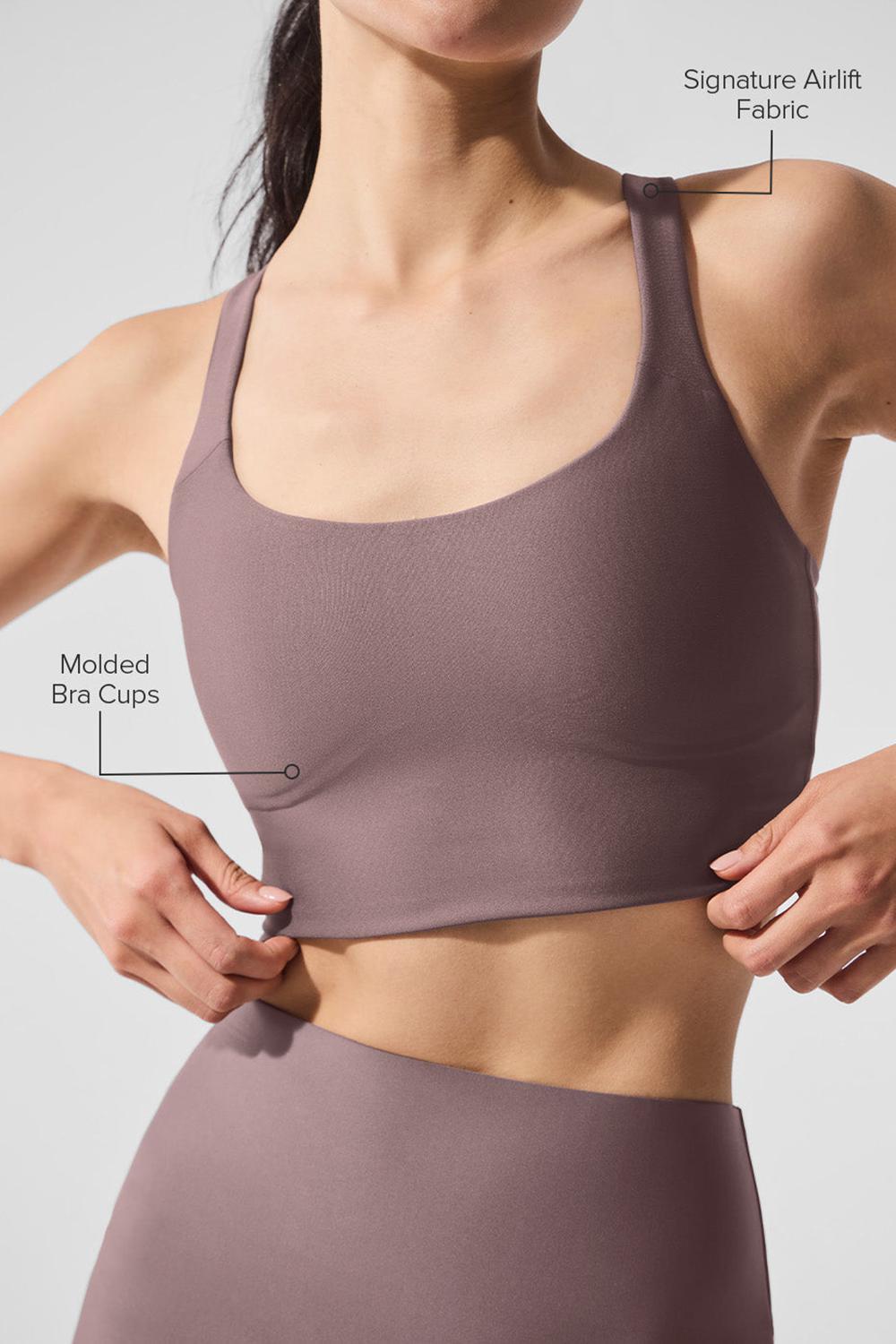 Bra Tank Alo Yoga Airlift Sleek Mujer Mushroom | España  ZDNA-91832