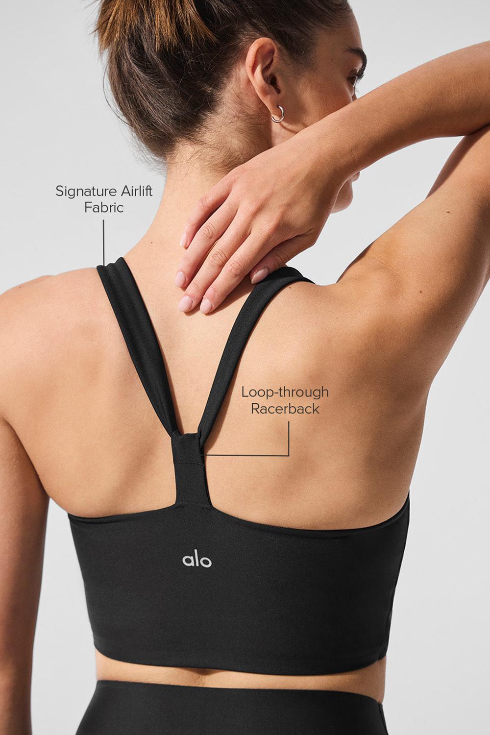 Bra Tank Alo Yoga Airlift Sleek Mujer Negras | España  NTBV-06948