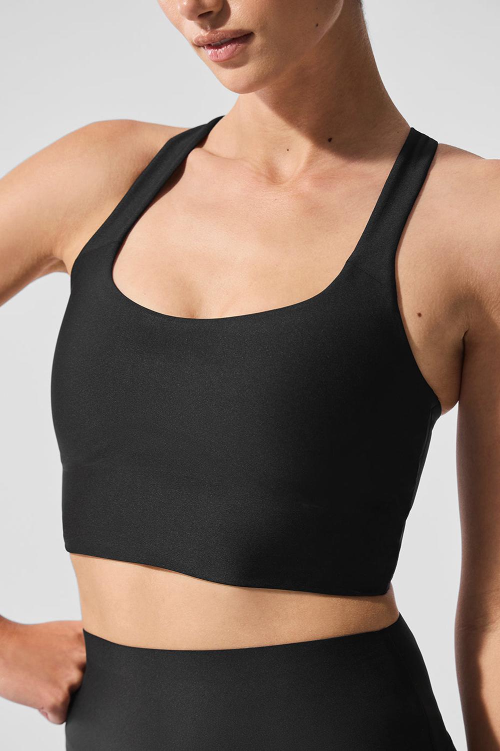 Bra Tank Alo Yoga Airlift Sleek Mujer Negras | España  NTBV-06948