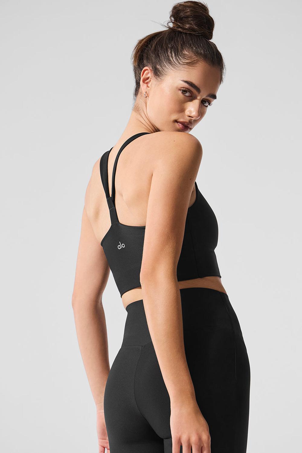 Bra Tank Alo Yoga Airlift Sleek Mujer Negras | España  NTBV-06948