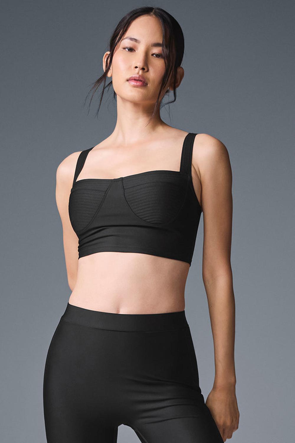 Bra Tank Alo Yoga Airlift Turn It Up Mujer Negras | España  SAPU-98016