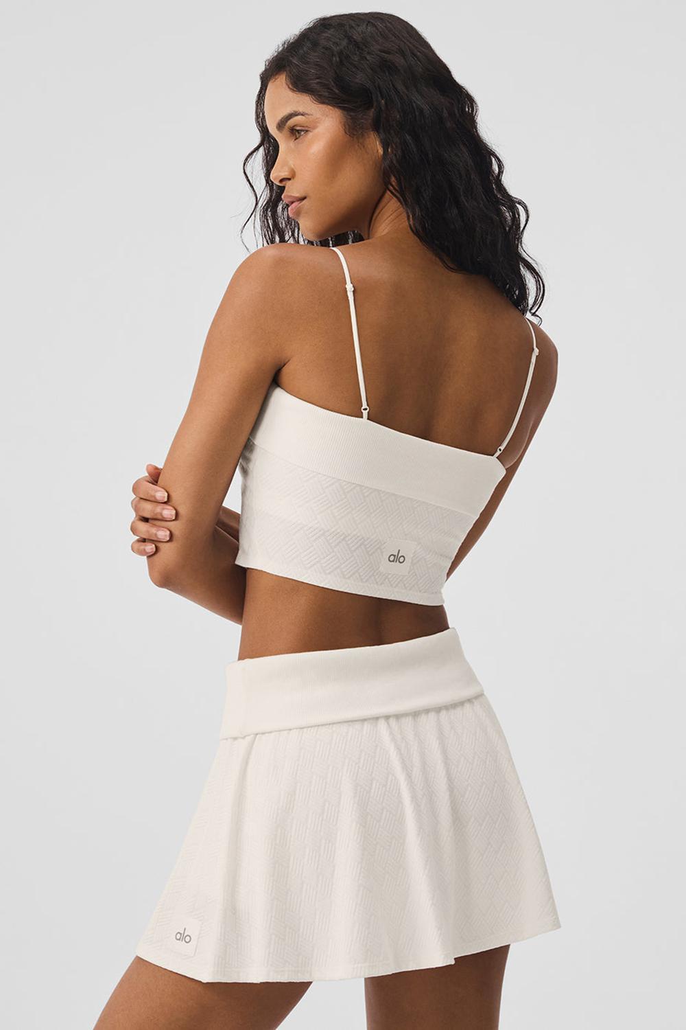 Bra Tank Alo Yoga Doubles Only Mujer Ivory | España  HSOG-65094