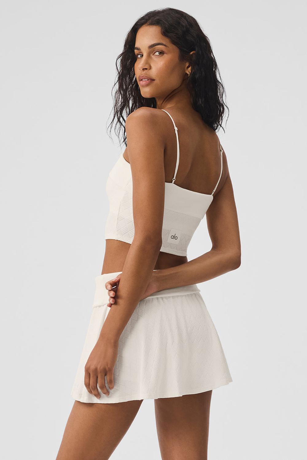 Bra Tank Alo Yoga Doubles Only Mujer Ivory | España  HSOG-65094