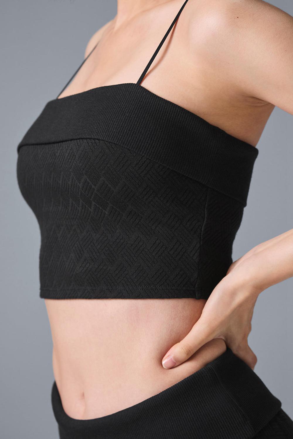 Bra Tank Alo Yoga Doubles Only Mujer Negras | España  SVUK-91237
