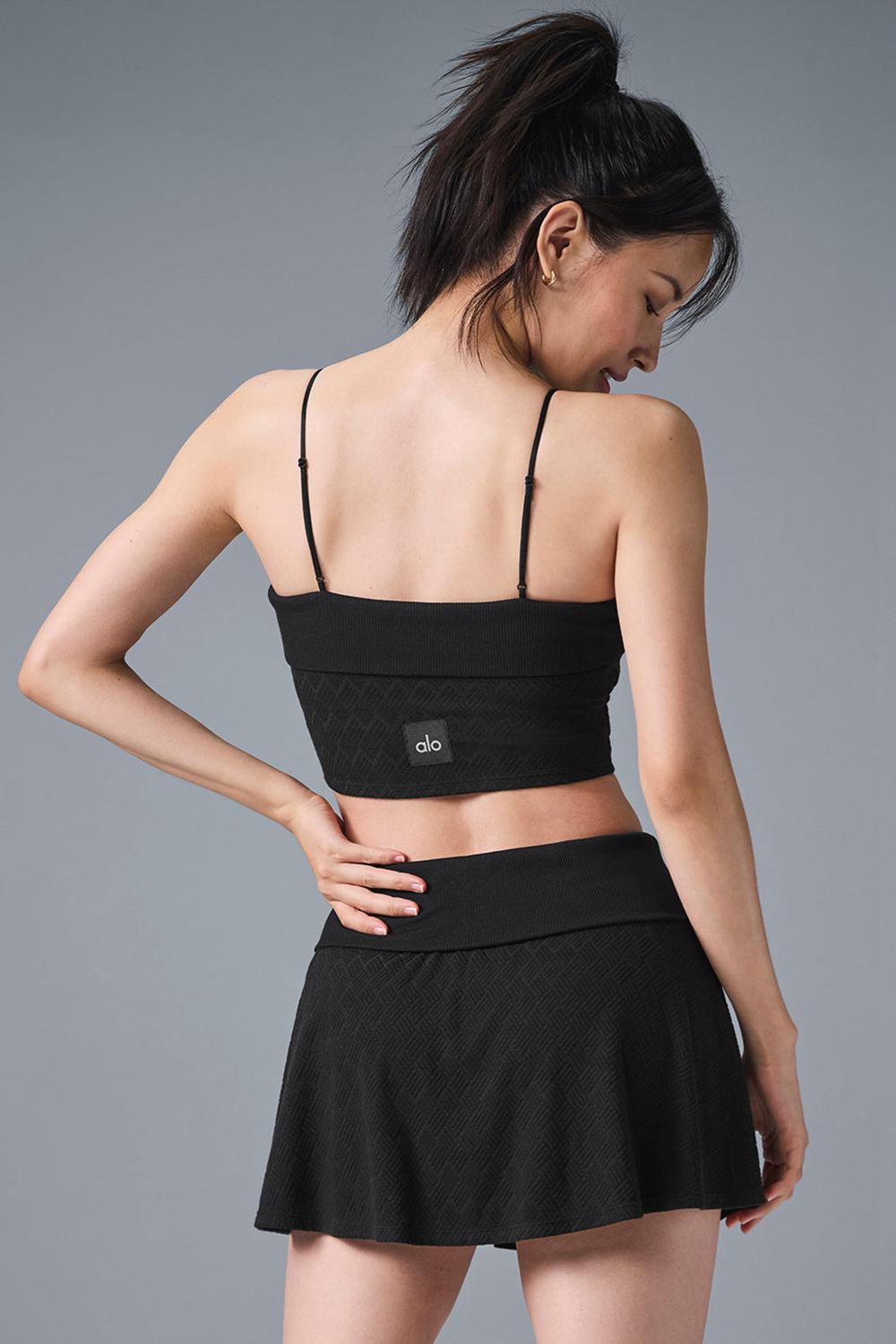 Bra Tank Alo Yoga Doubles Only Mujer Negras | España  SVUK-91237