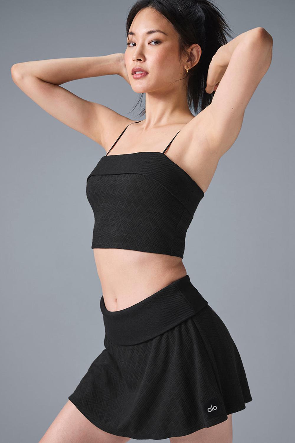 Bra Tank Alo Yoga Doubles Only Mujer Negras | España  SVUK-91237