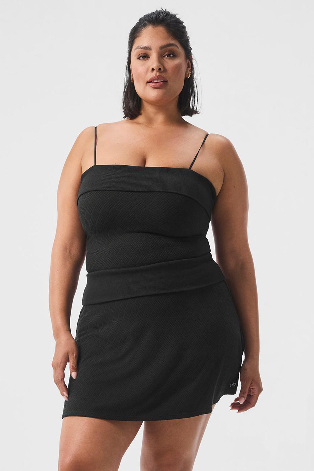 Bra Tank Alo Yoga Doubles Only Mujer Negras | España  SVUK-91237