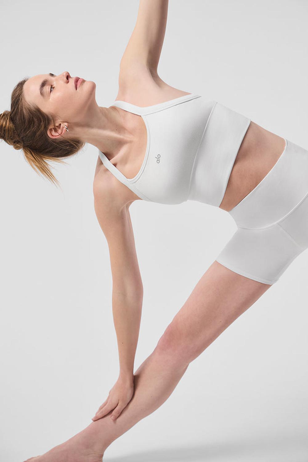Bra Tank Alo Yoga Seamless Ribbed Favorite Mujer Blancas | España  QIPR-30149