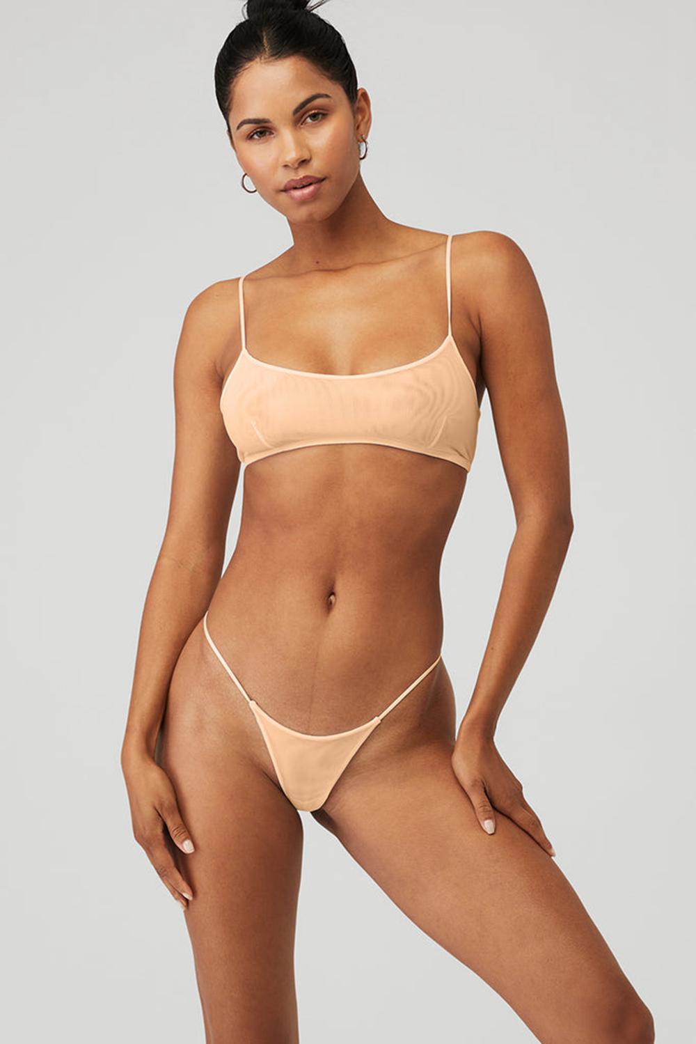 Bralettes Alo Yoga Airmesh Venuslette Mujer Champagne | España  SODB-69428