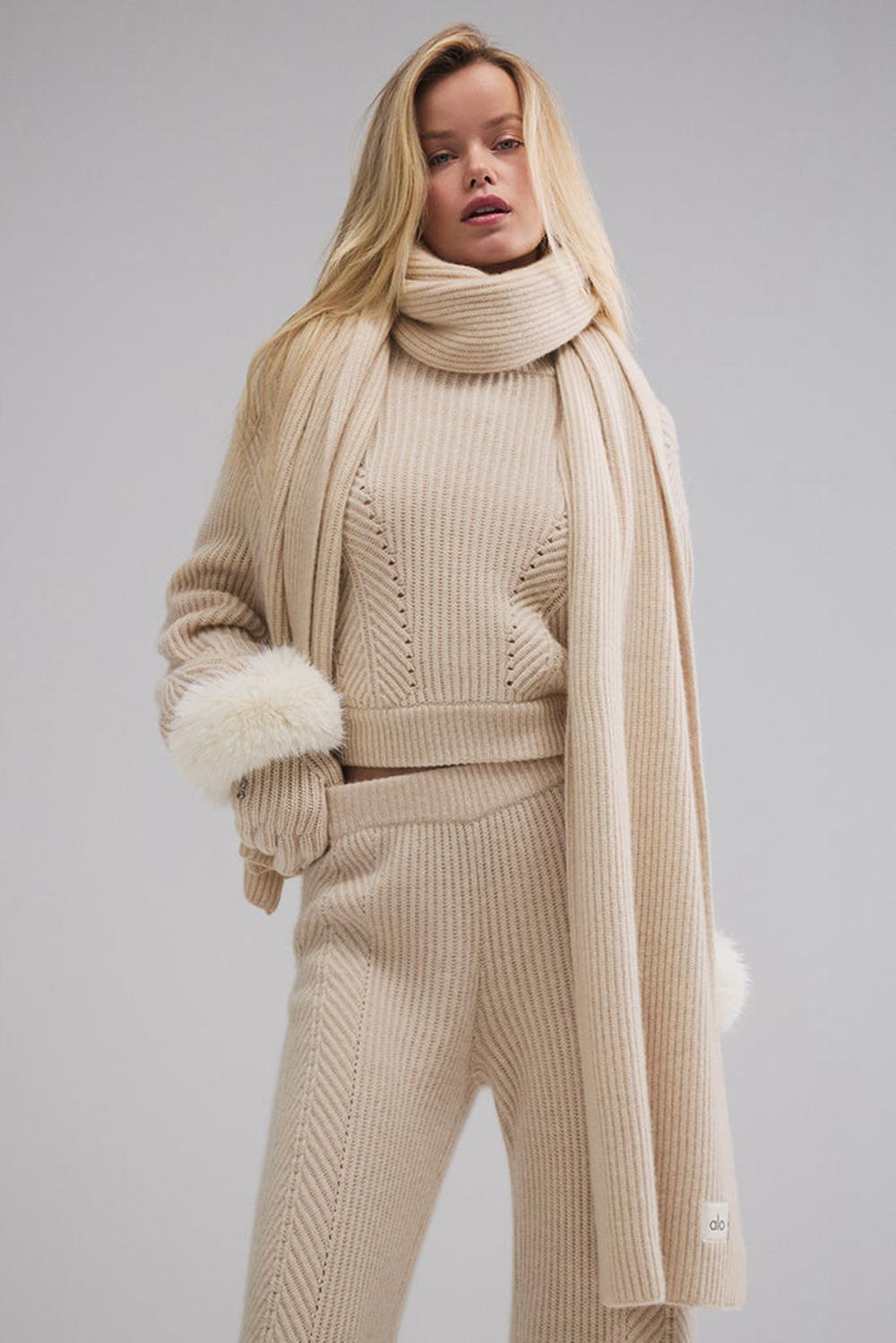 Bufanda Alo Yoga Courchevel Cashmere Hombre Birch Heather | España  LHGS-12048