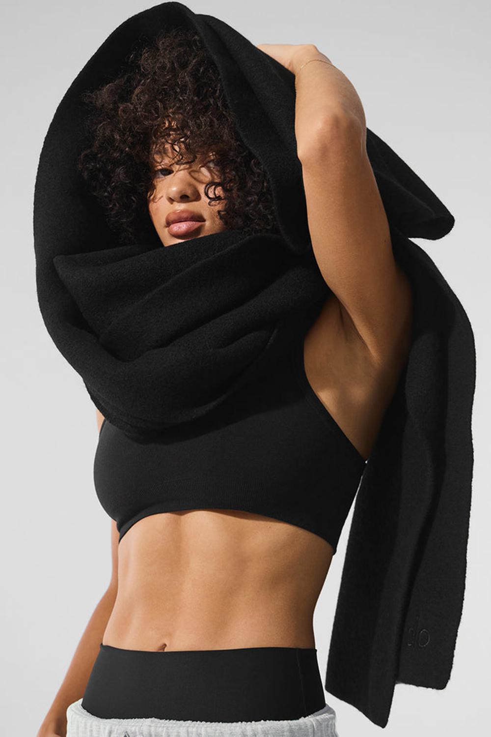 Bufanda Alo Yoga Merino Wool Oversized Hombre Negras | España  CTVD-14759