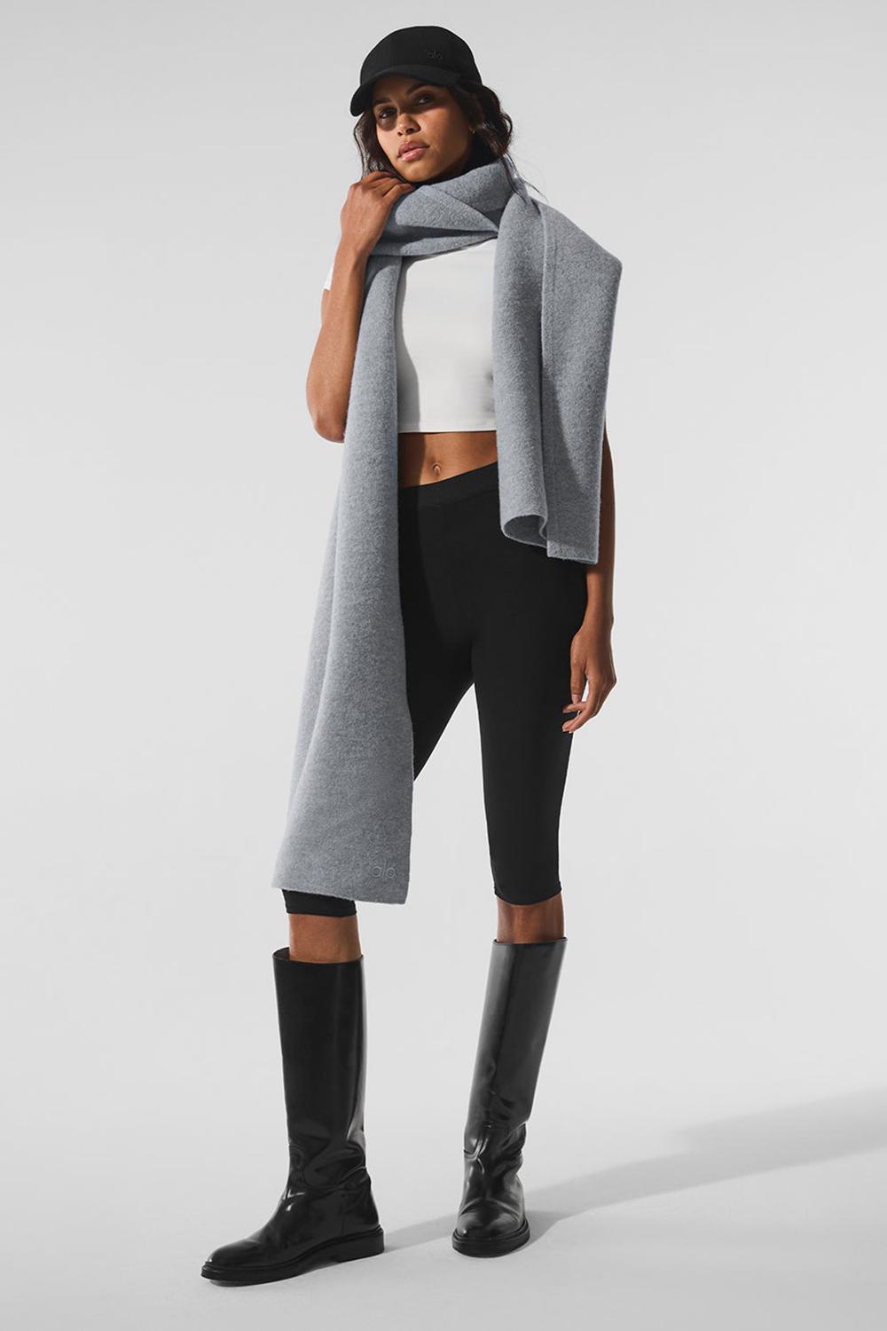 Bufanda Alo Yoga Merino Wool Oversized Mujer Gris | España  PACJ-18406