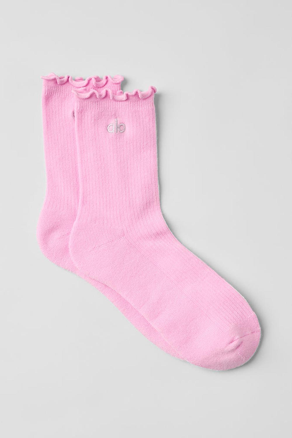 Calcetines Alo Yoga Lettuce Edge Mujer Rosas | España  TJBM-62095