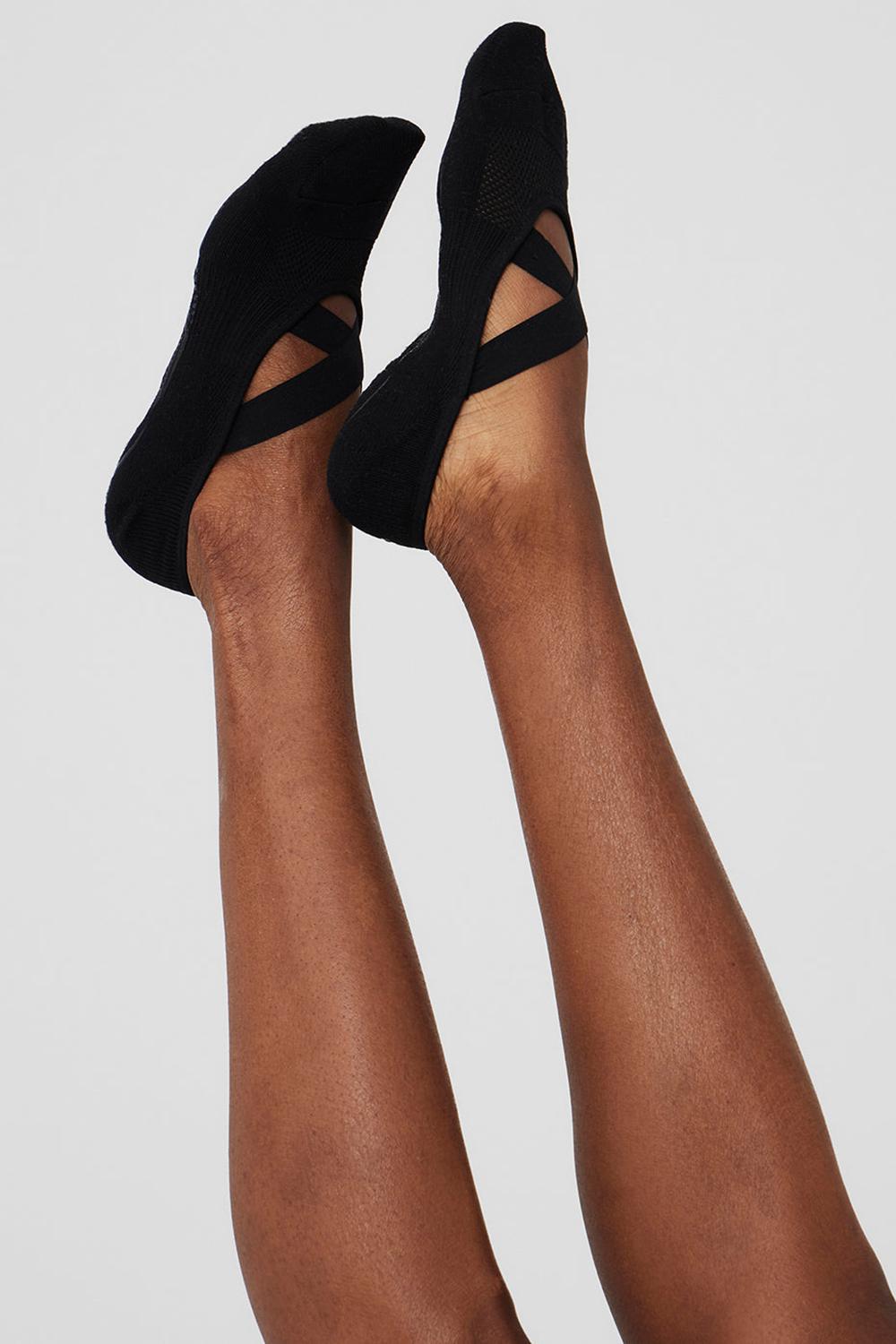 Calcetines Alo Yoga Pivot Barre Barres Mujer Negras | España  WYCG-59284