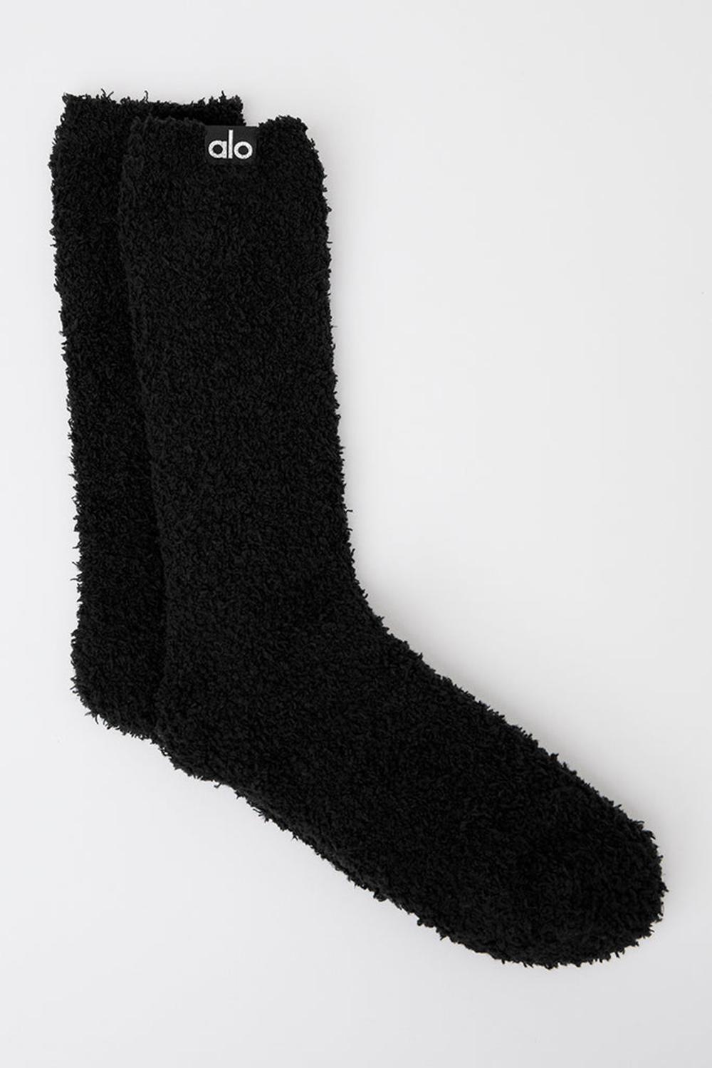 Calcetines Alo Yoga Plush Lush Mujer Negras | España  RTSM-21843