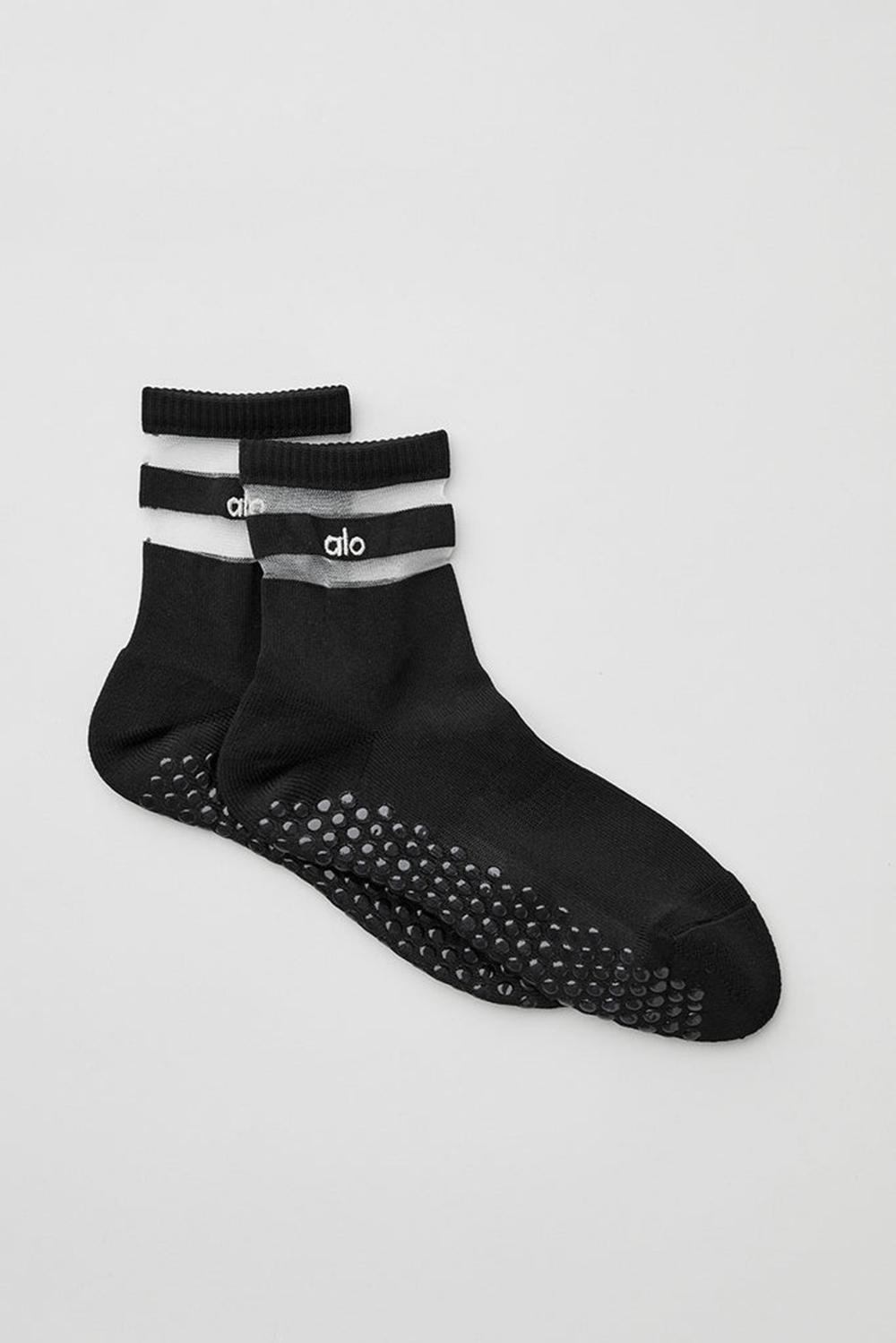 Calcetines Alo Yoga Pulse Grip Mujer Negras | España  BXWV-41230
